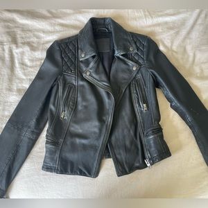 All Saints leather biker jacket